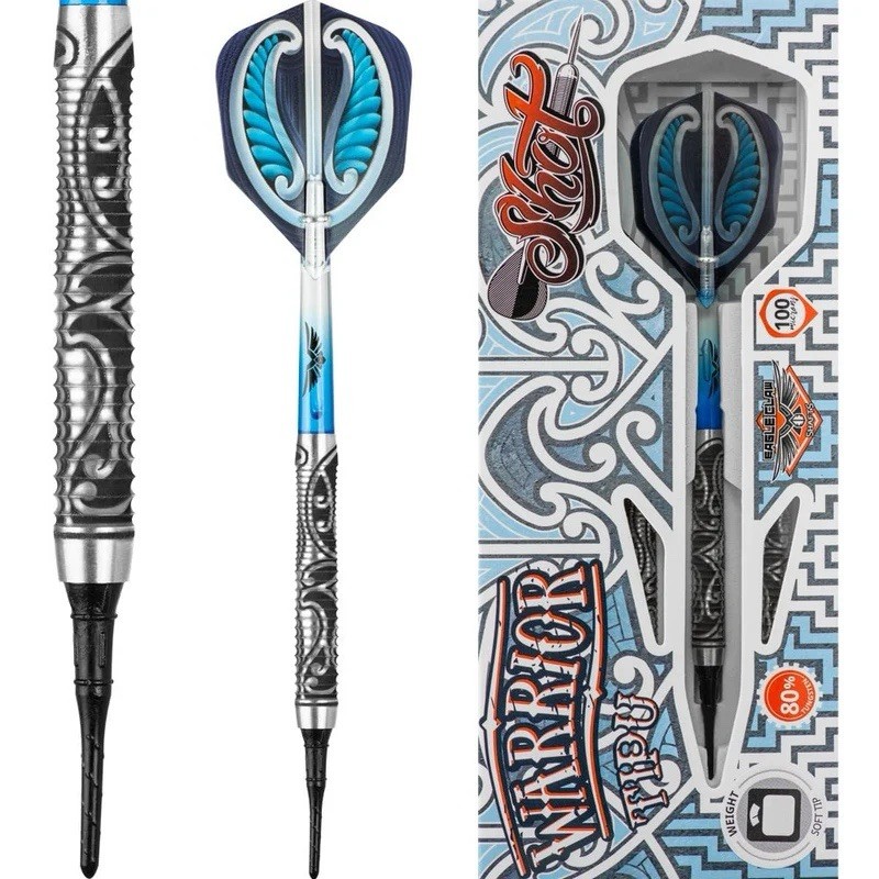 Shot Warrior Tipu 80% Tungsten Soft Tip Darts - 18 grams