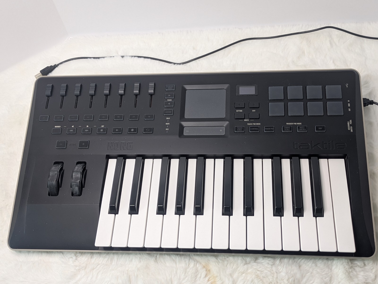 Korg taktile-25 USB MIDI Keyboard Controller 25-Key Touch Pad Tested Works