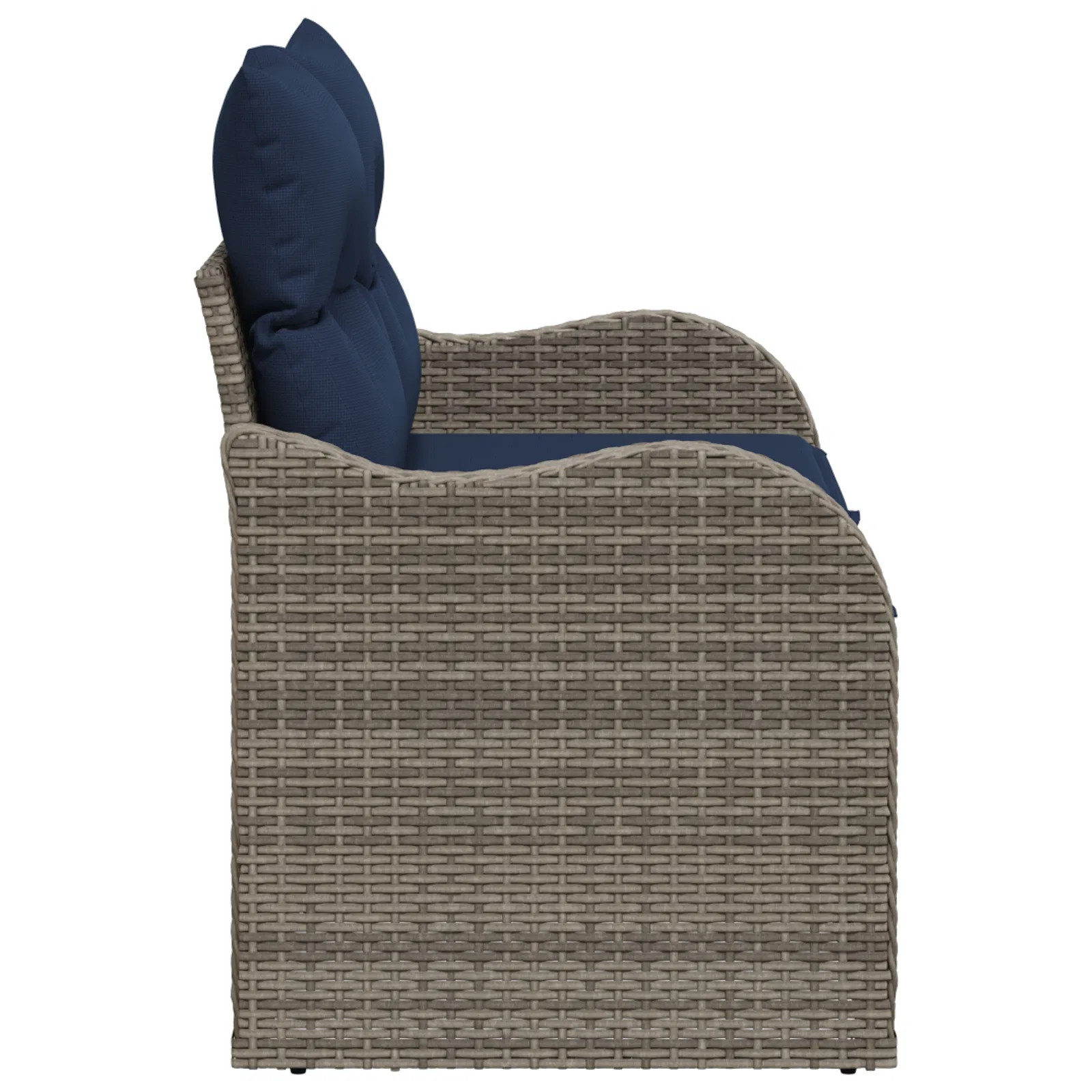 Garden Sofa with Cushion 47.64 x 24.41 x 27.17 in Poly Rattan
