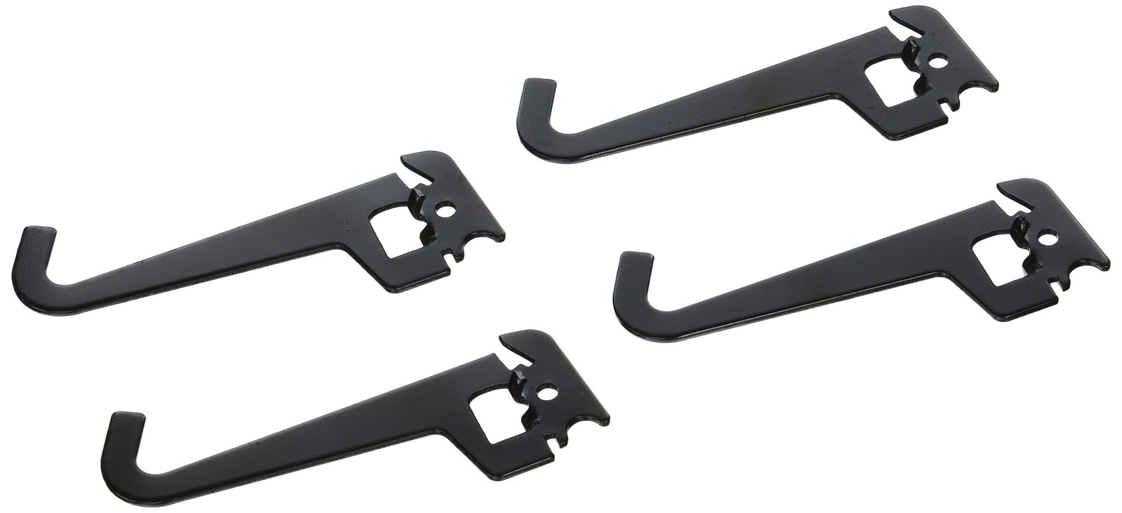 3-1/2in Reach Curved Tip Slotted Hook Pack - Slotted Metal Pegboard Hooks Peg...