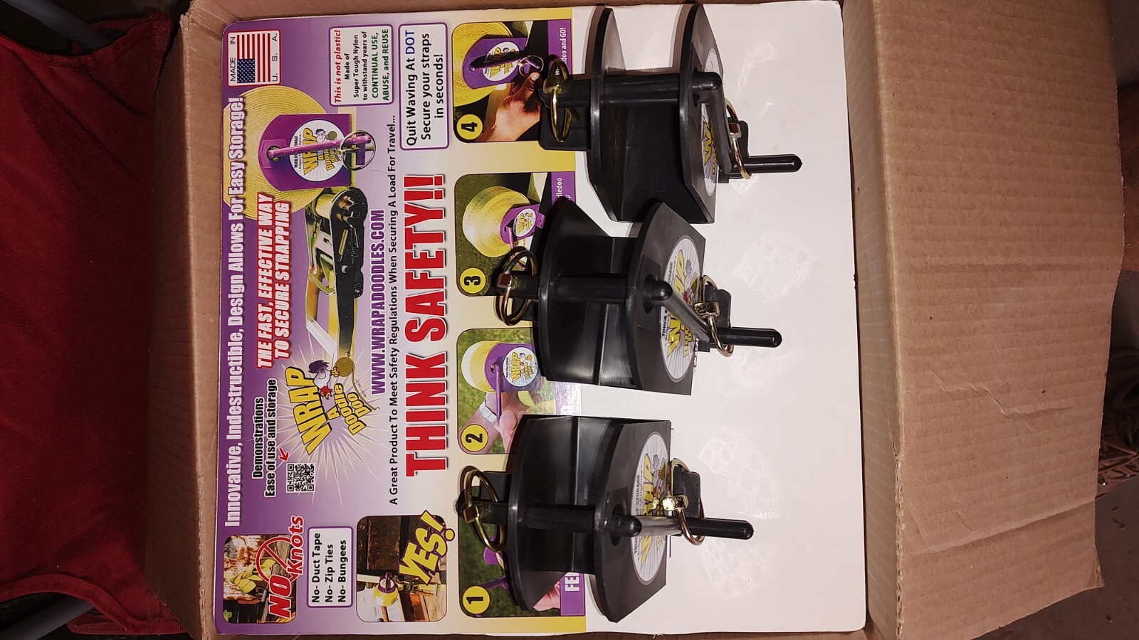 Set Of Three Loose End Rollers For Trailer Straps