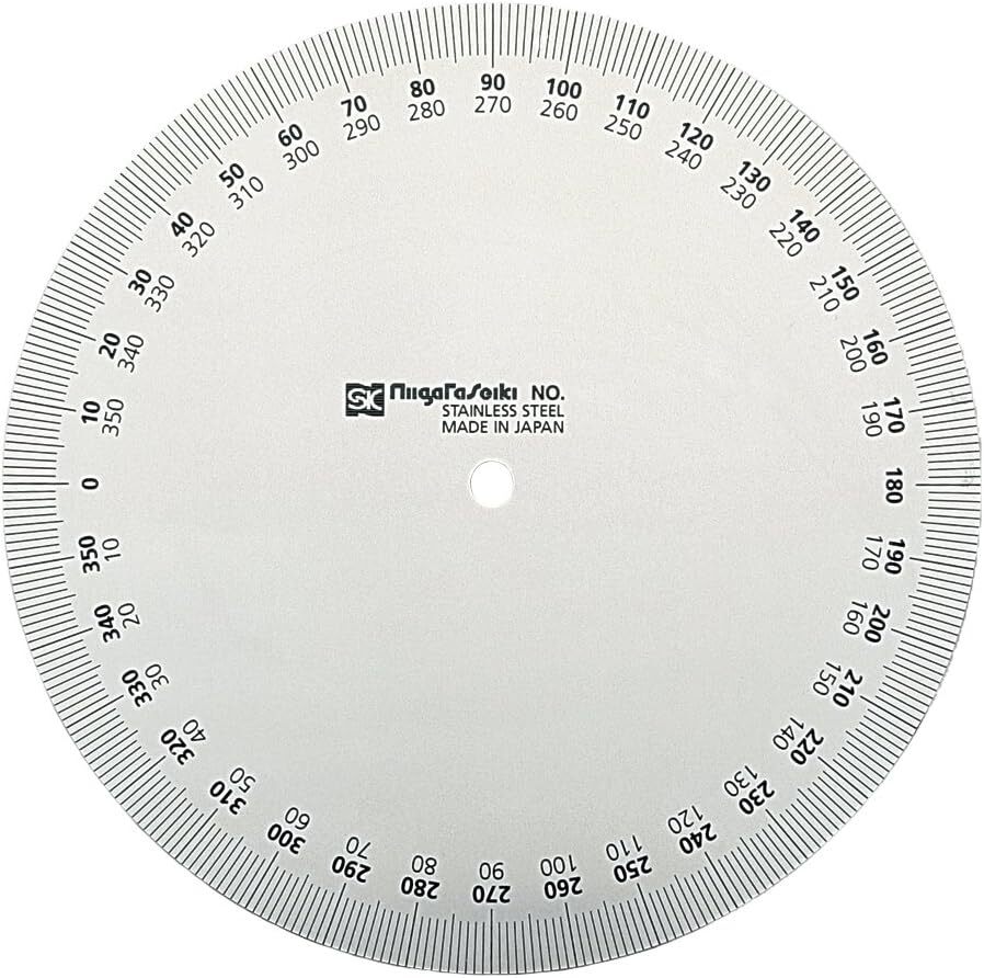 New Niigata Seiki SK Protractor No.193-120 Stainless Steel Finish PRT193-120