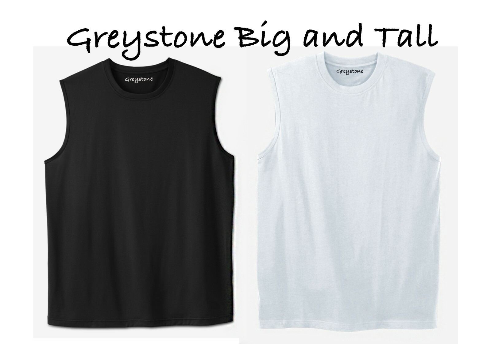 Greystone Big Tall Muscle Comfort Shirt Sleeveless Tees T-Shirt Shooter Tank Top