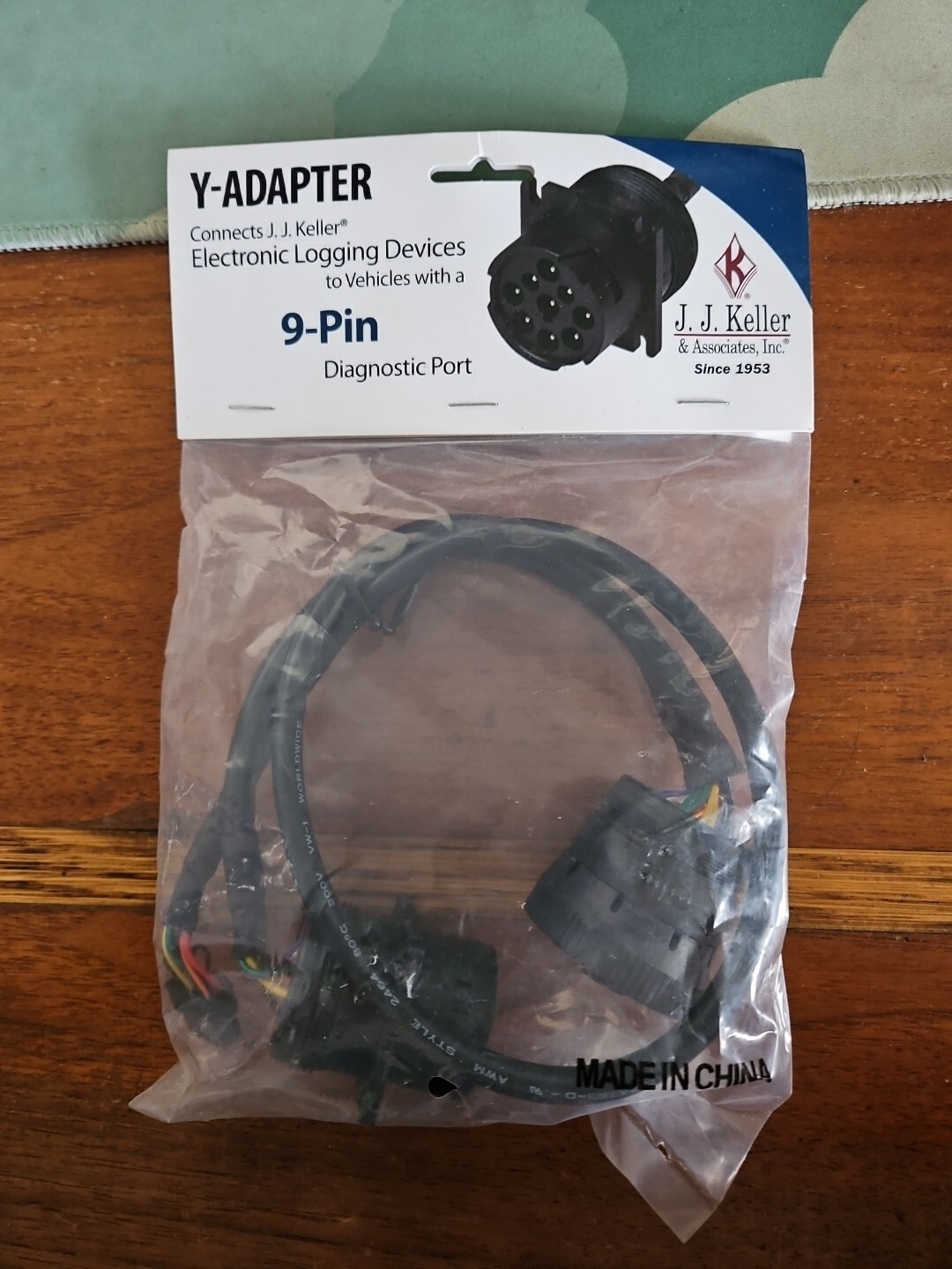 J.J. Keller Y-Adapter 9-Pin Diagnostic Port Electronic Logging **BRAND NEW**