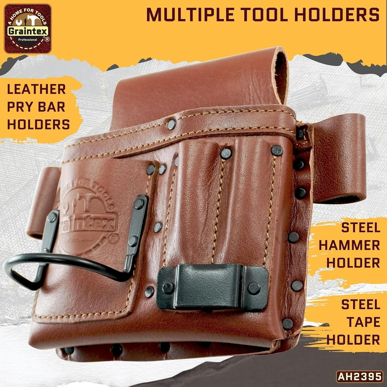 Graintex Ambassador Multi Tool Pouch - Leather Tool Belt for Professionals