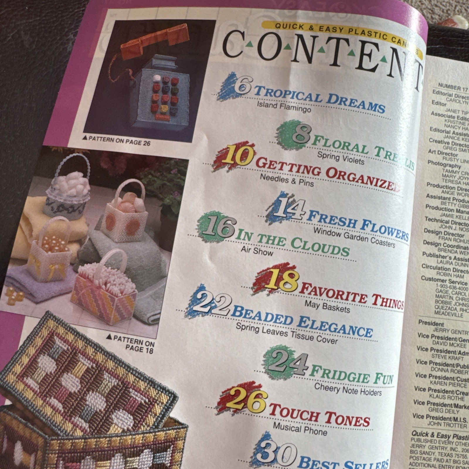 Quick & Easy Plastic Canvas Magazine 1992 No. 17 21 projects *AV