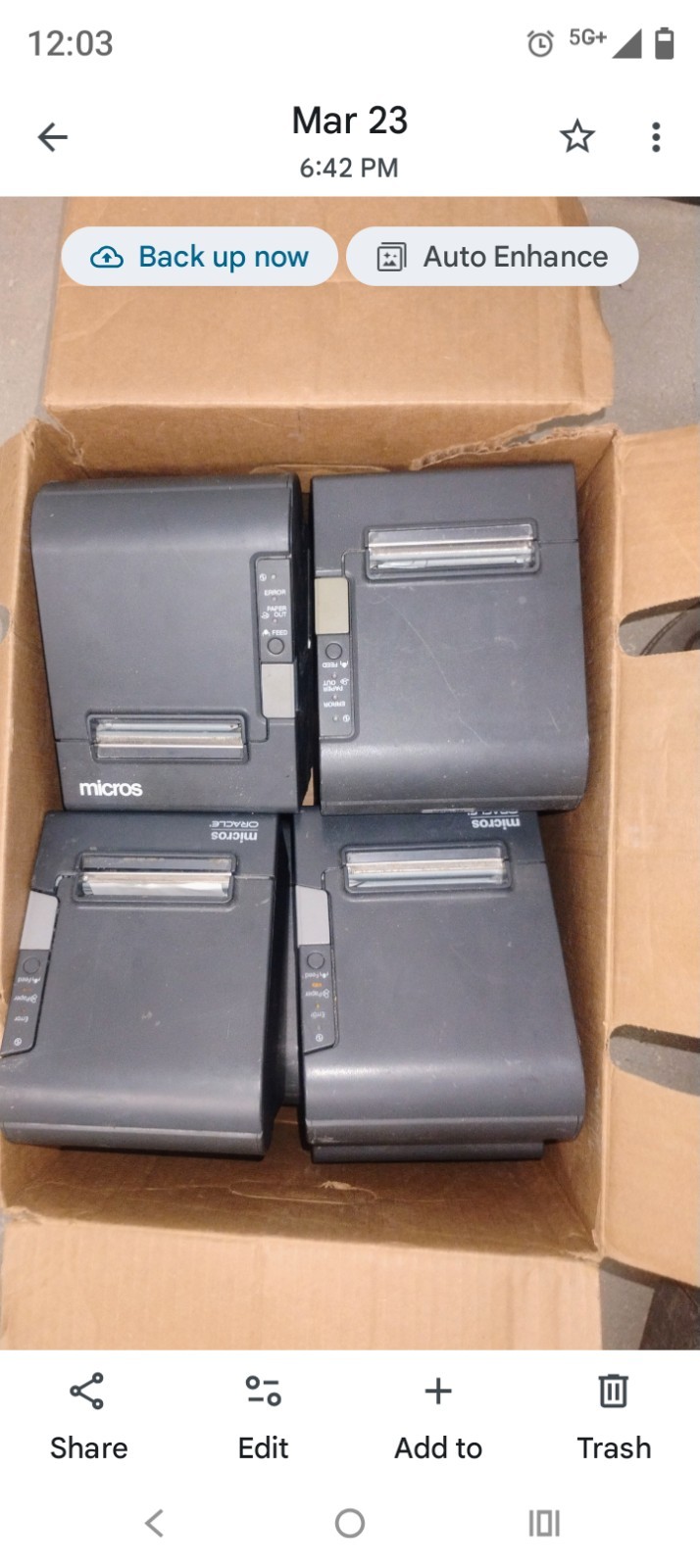 Micros Epson POS Receipt Printer Only M244A, 129C,129H No Adapter Works