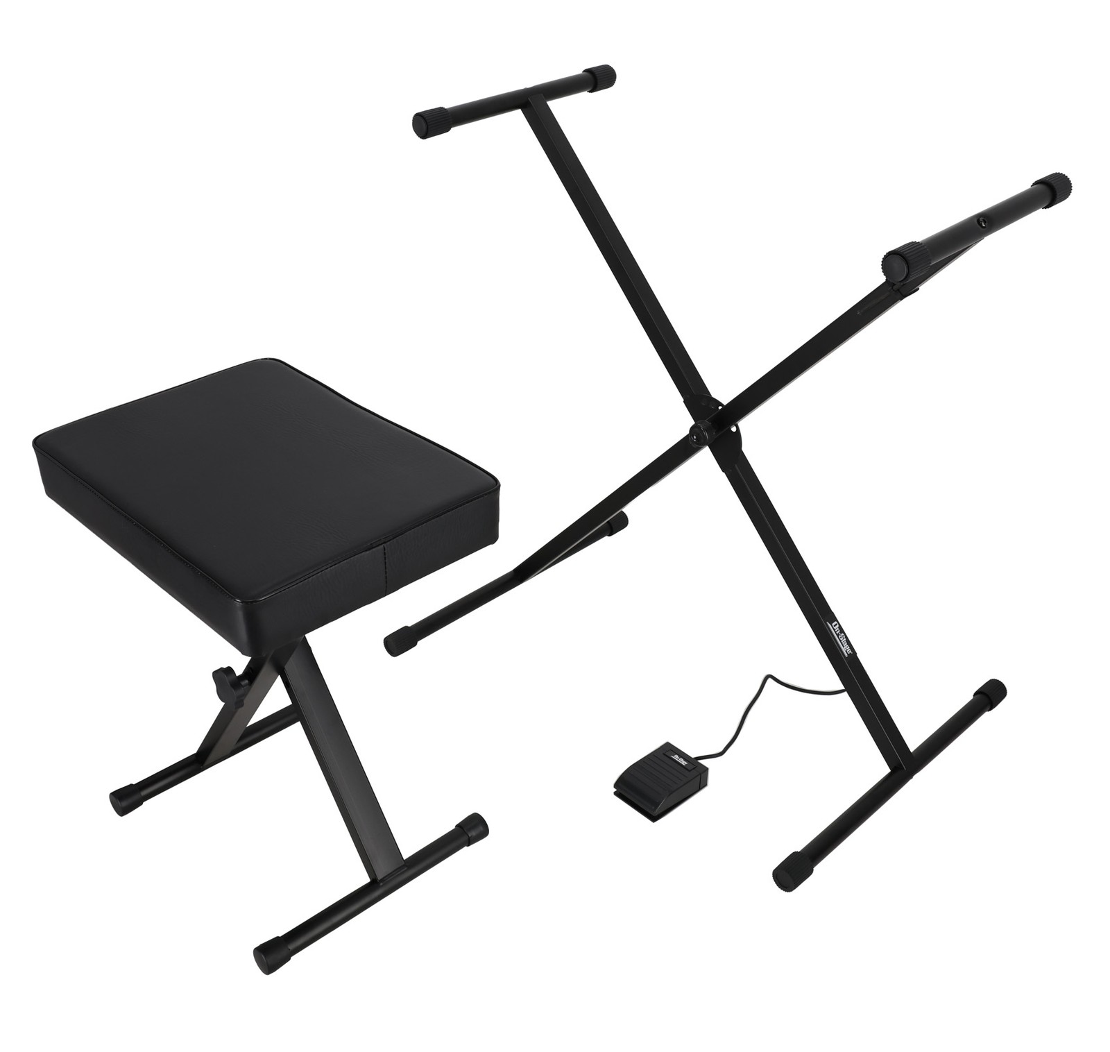 On-Stage KPK6520 CB X-Stand Adjustable Keyboard Stand+Padded Bench+Sustain Pedal