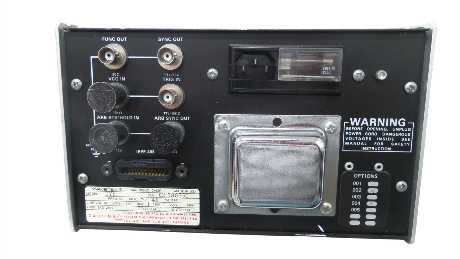 Wavetek Model 275 Programmable Arbitrary Function Generator - Free Shipping