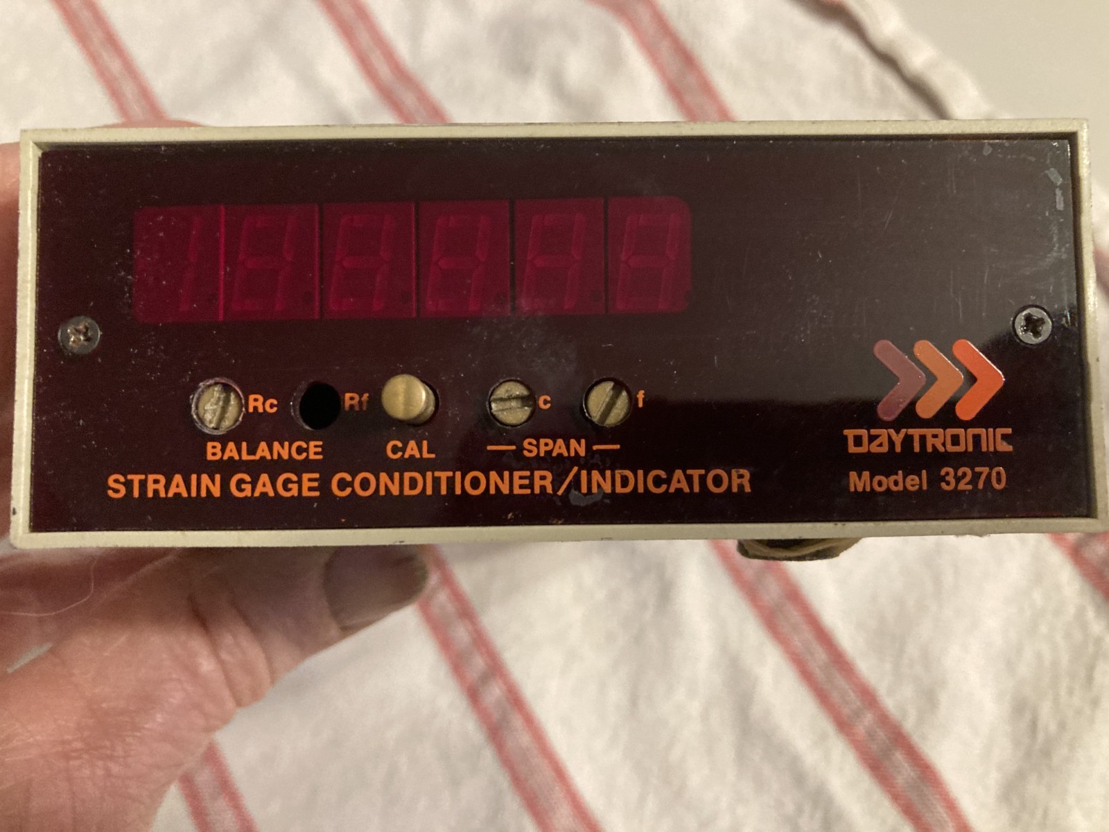 Daytronic Model 3270 Used Strain Gage Conditioner/Indicator Panel Meter Three