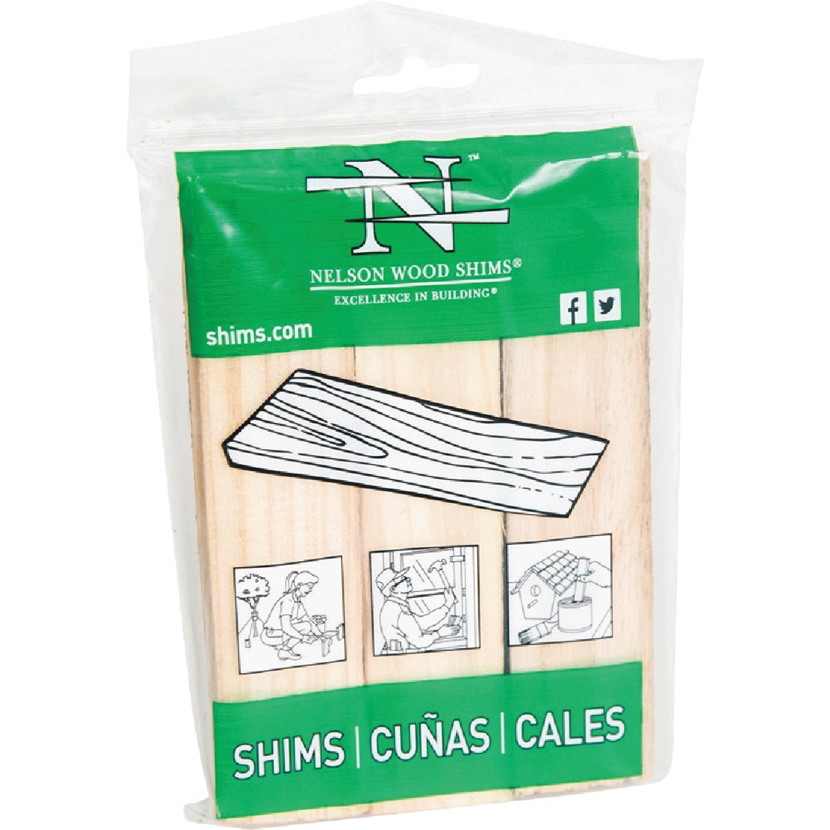 Nelson Wood Shims 6 In. L Wood Shim (9-Count) PSH6/9-72/56 Nelson Wood Shims
