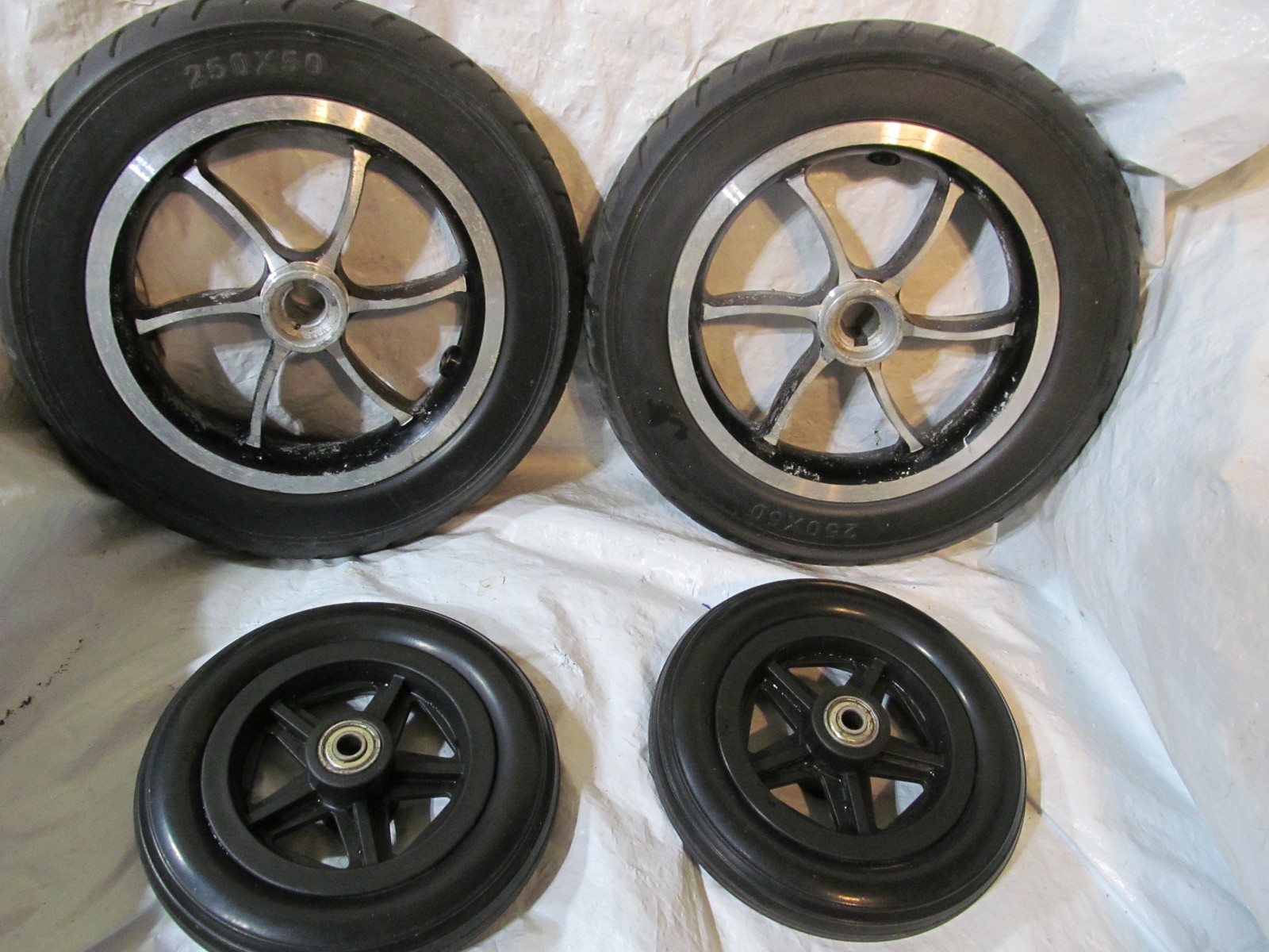 Front & Rear Wheels From Feather Chair Mobility Scooter