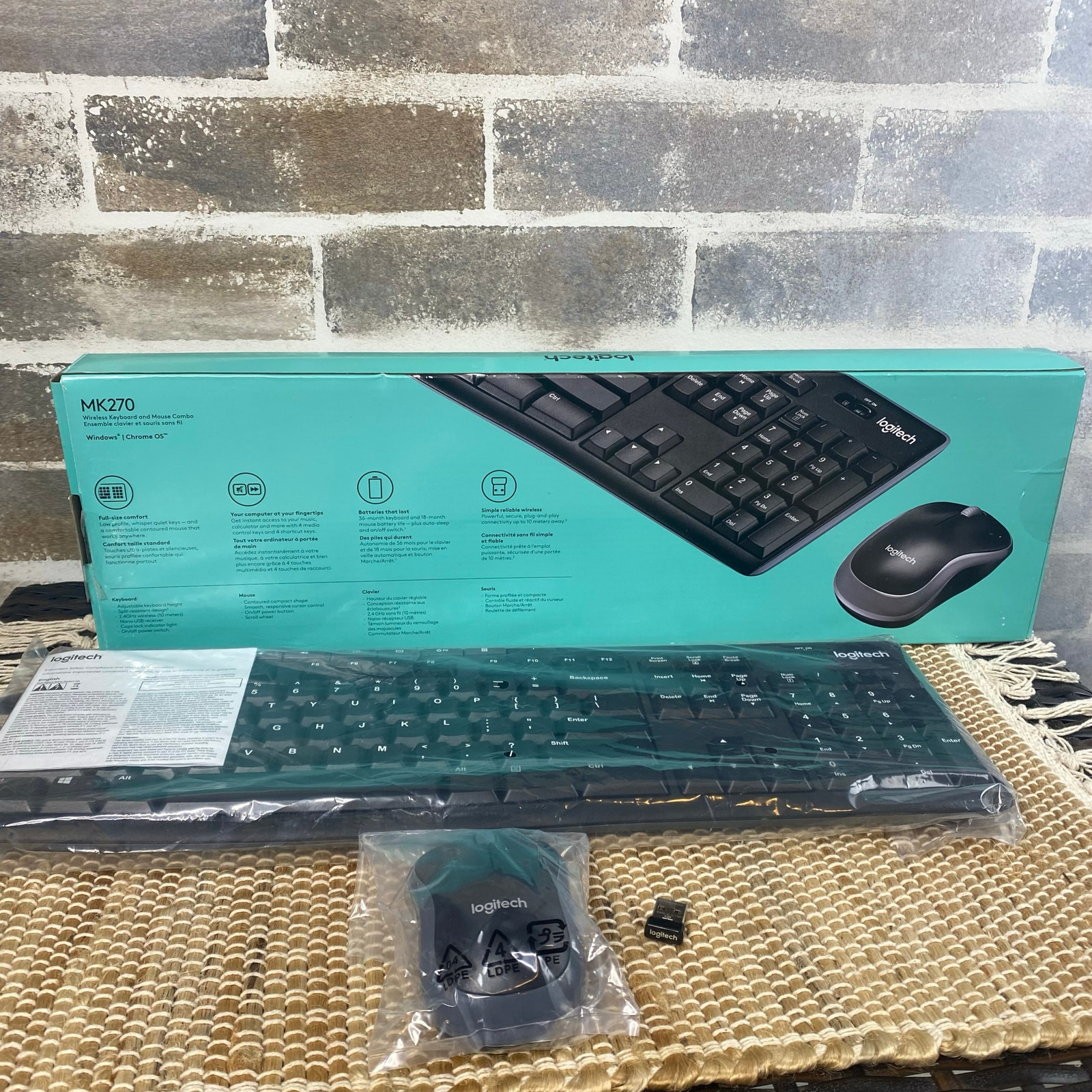 Logitech Wireless Keyboard Mouse Combo MK270 (920-004536)