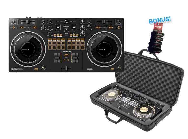 Pioneer DJ DDJ-REV1 Scratch Style 2 Channel DJ Controller with Case