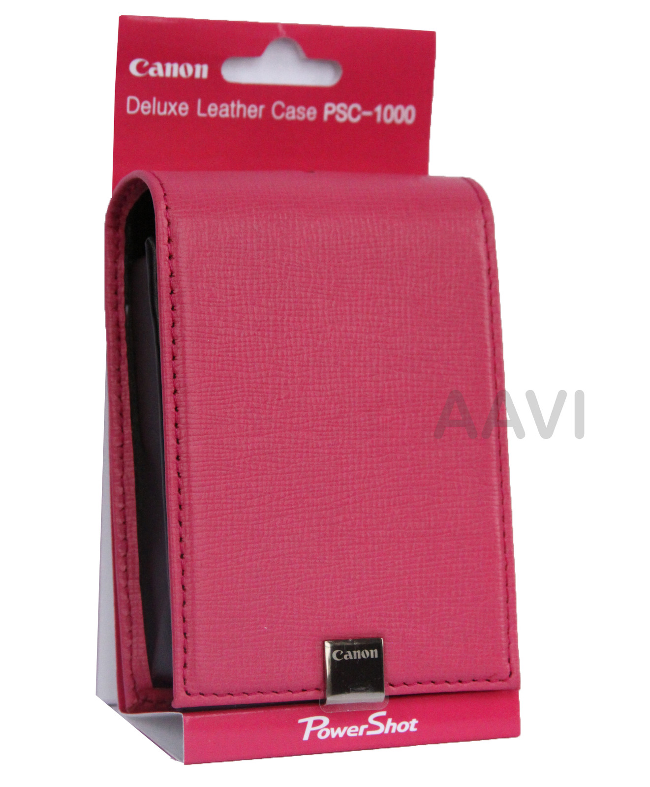 Canon Pink Leather Hard Carrying Case Bag Belt Loop for ELPH PowerShot Cameras
