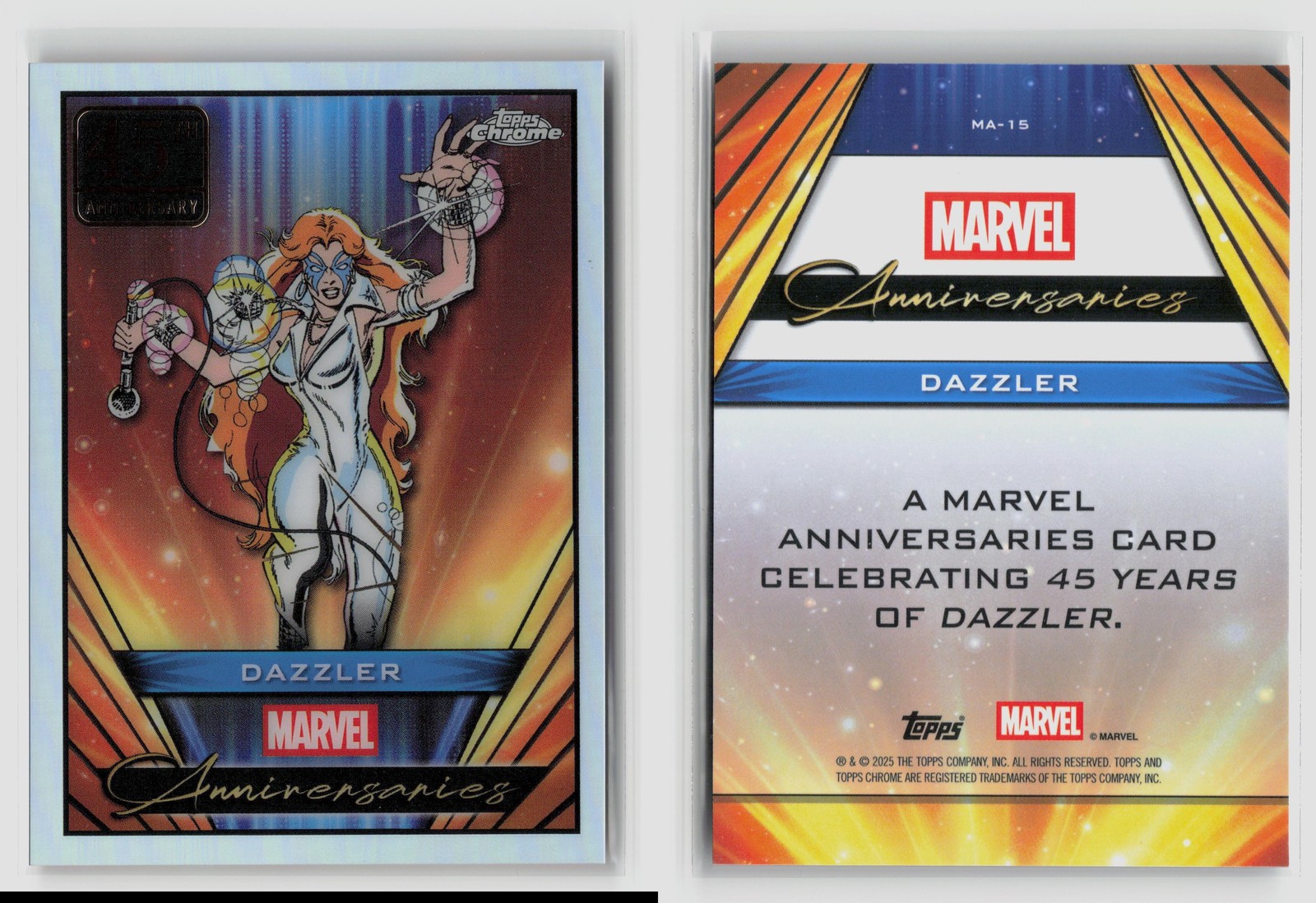DAZZLER #MA-15 2025 TOPPS CHROME MARVEL ANNIVERSARIES