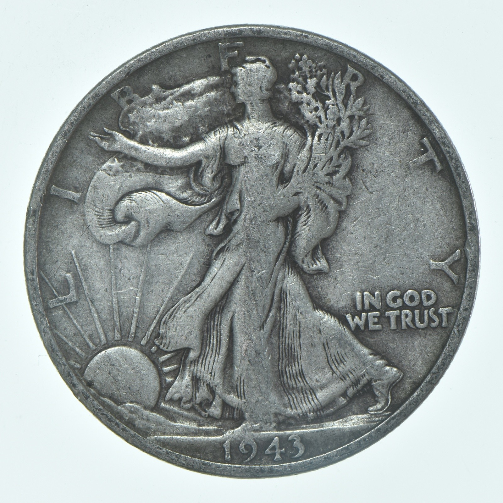 1943-S Walking Liberty Half Dollar CIRC VG+ 90% Silver