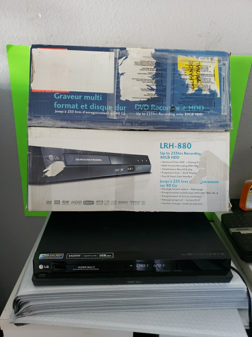 LG LRH-880 DVD HDD Recorder Open Box