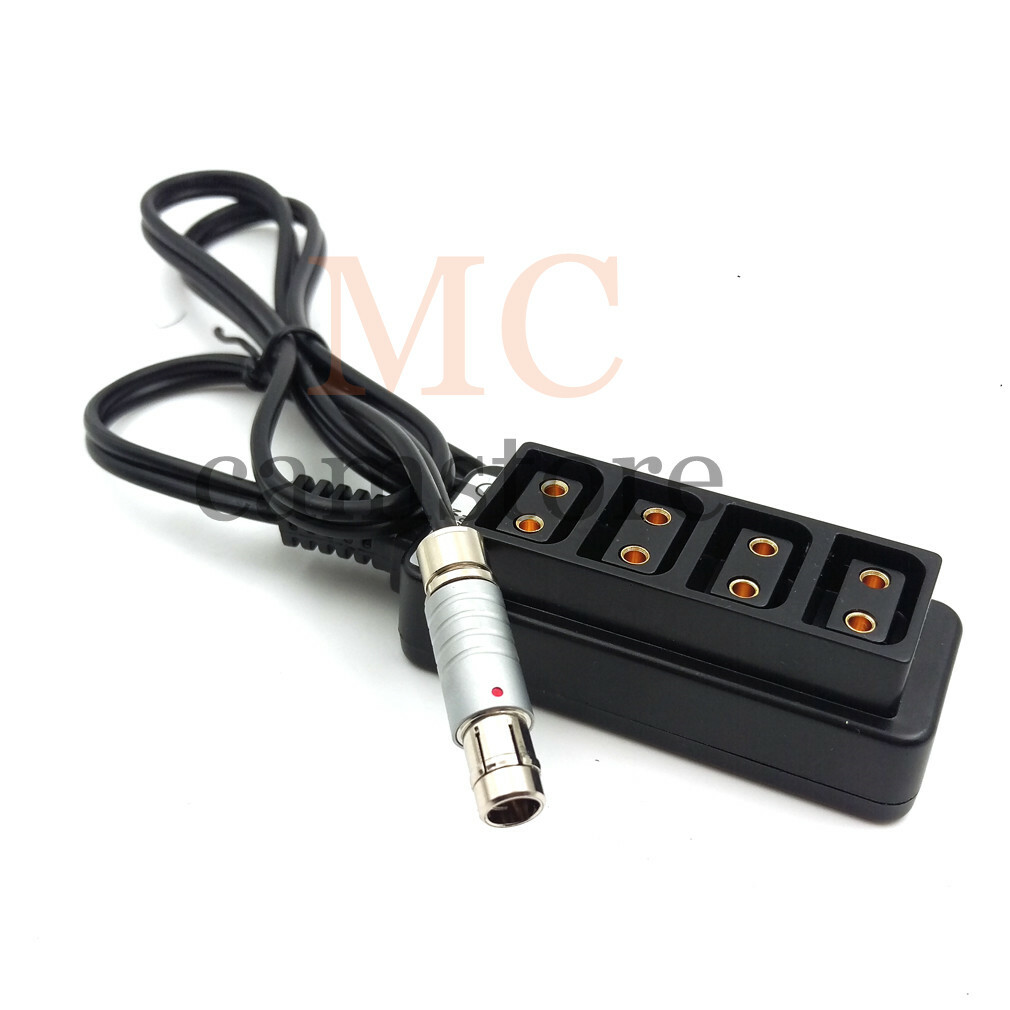 Camera Power Splitter 3Pin Male Plug RS of ARRI Alexa Camera to 4 Ptap Power Out