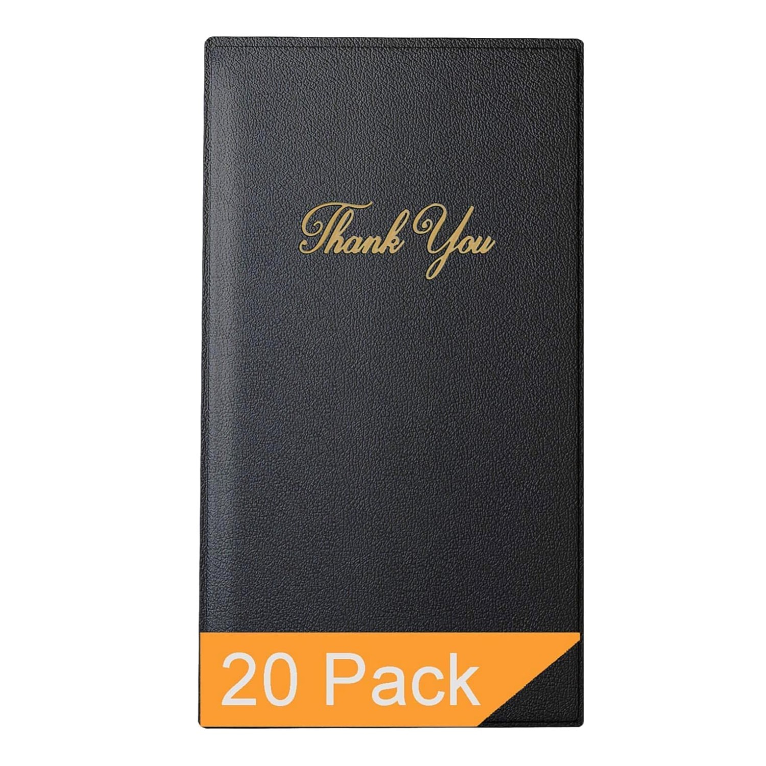 Elegant Guest Check Holder - Gold Thank You Imprint