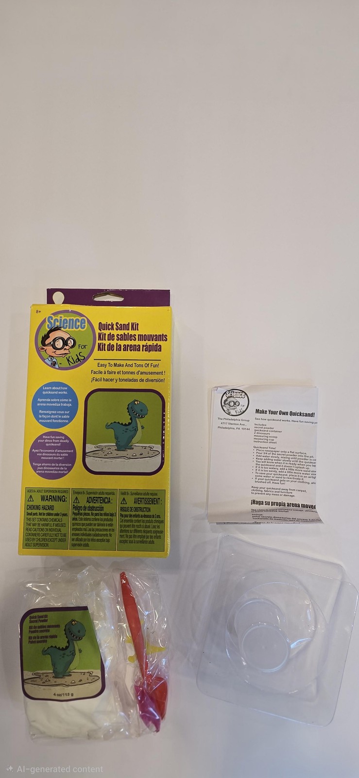 Science For Kids Quick Sand Kit Make Your Own Quicksand Dino STEM Toy Set