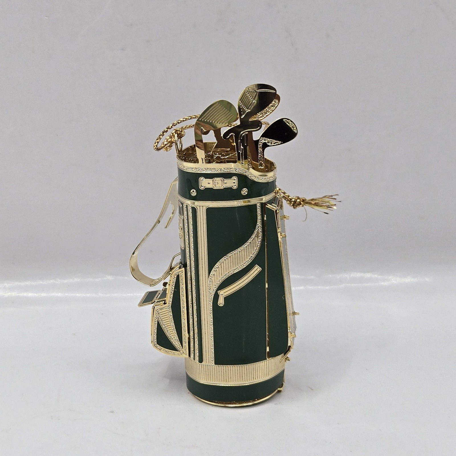 US Open Ornament golf holiday Christmas Ornament USGA Golden Green Metal W Box