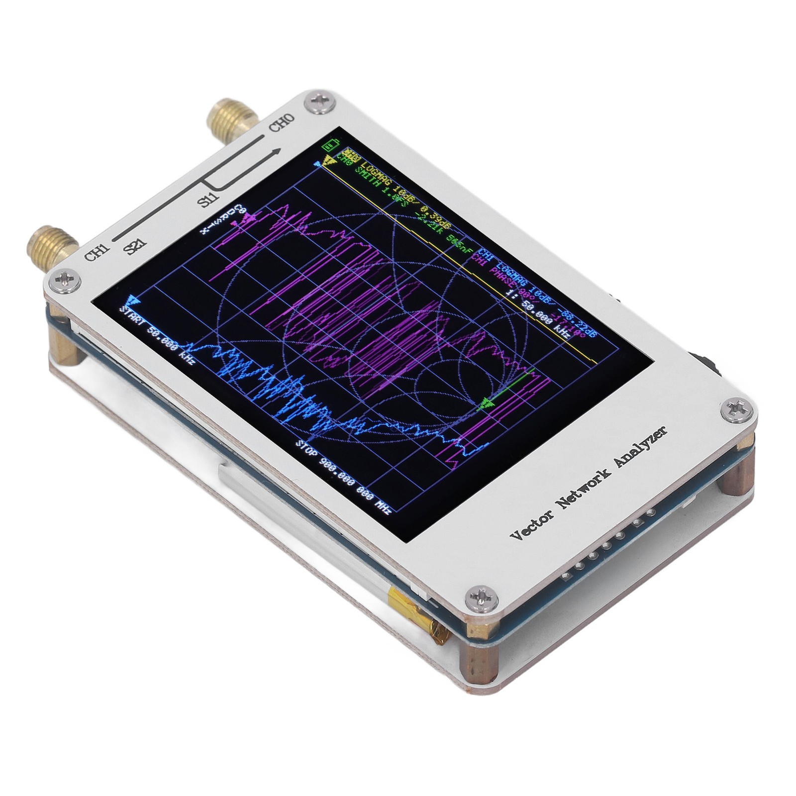 50KHz-900MHz Vector Network Analyzer 2.8 Touch Screen