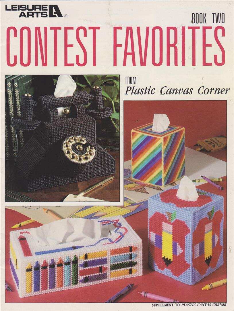 PLASTIC CANVAS CONTEST FAVORITES BOOK 2 TISSUE COVERS 9 DESIGNS