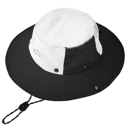 Sun Hats for Men Women Waterproof Fishing Hat UPF 50+ 1 1pack-black/White