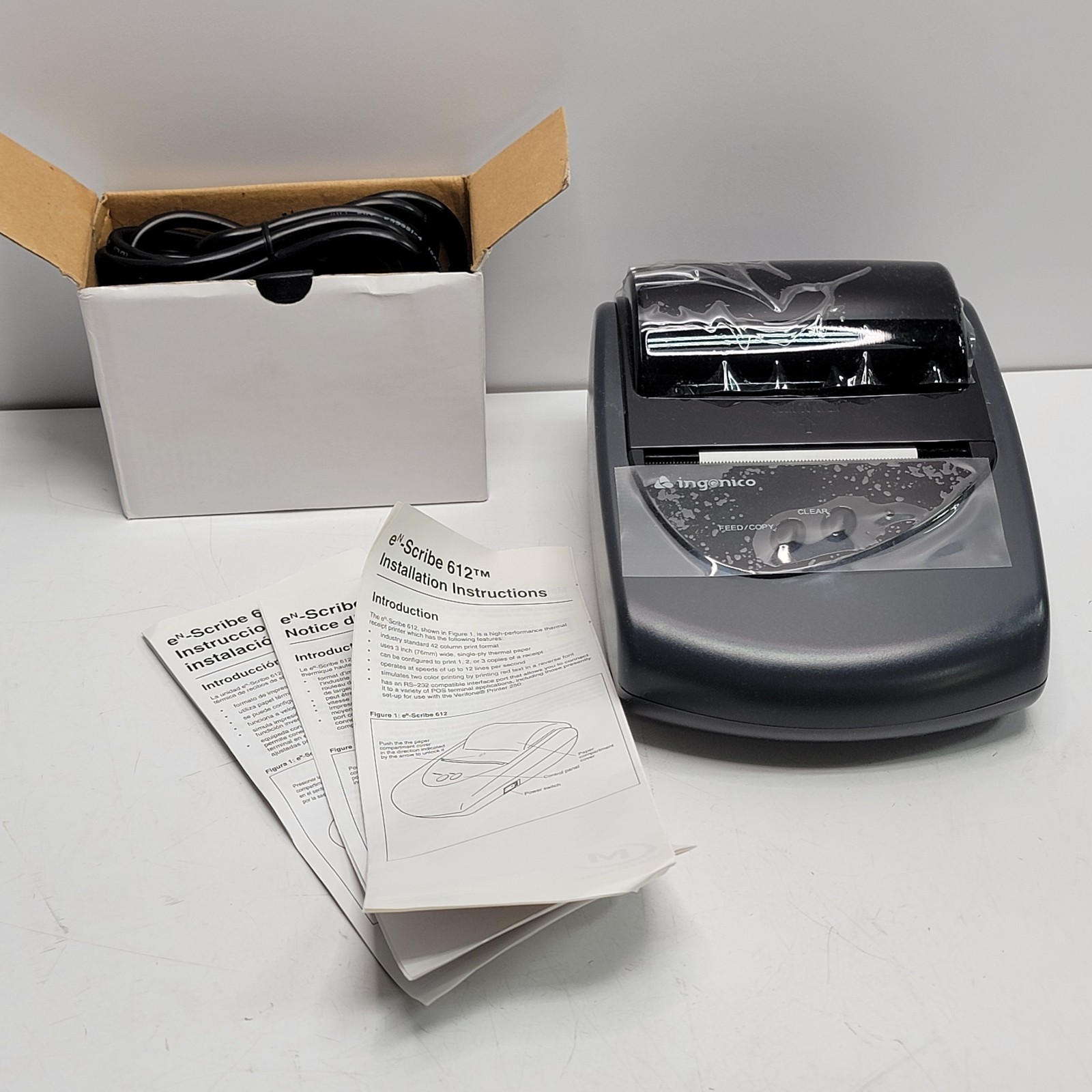 NEW - INGENICO EN-SCRIBE 612 Thermal Printer with power supply