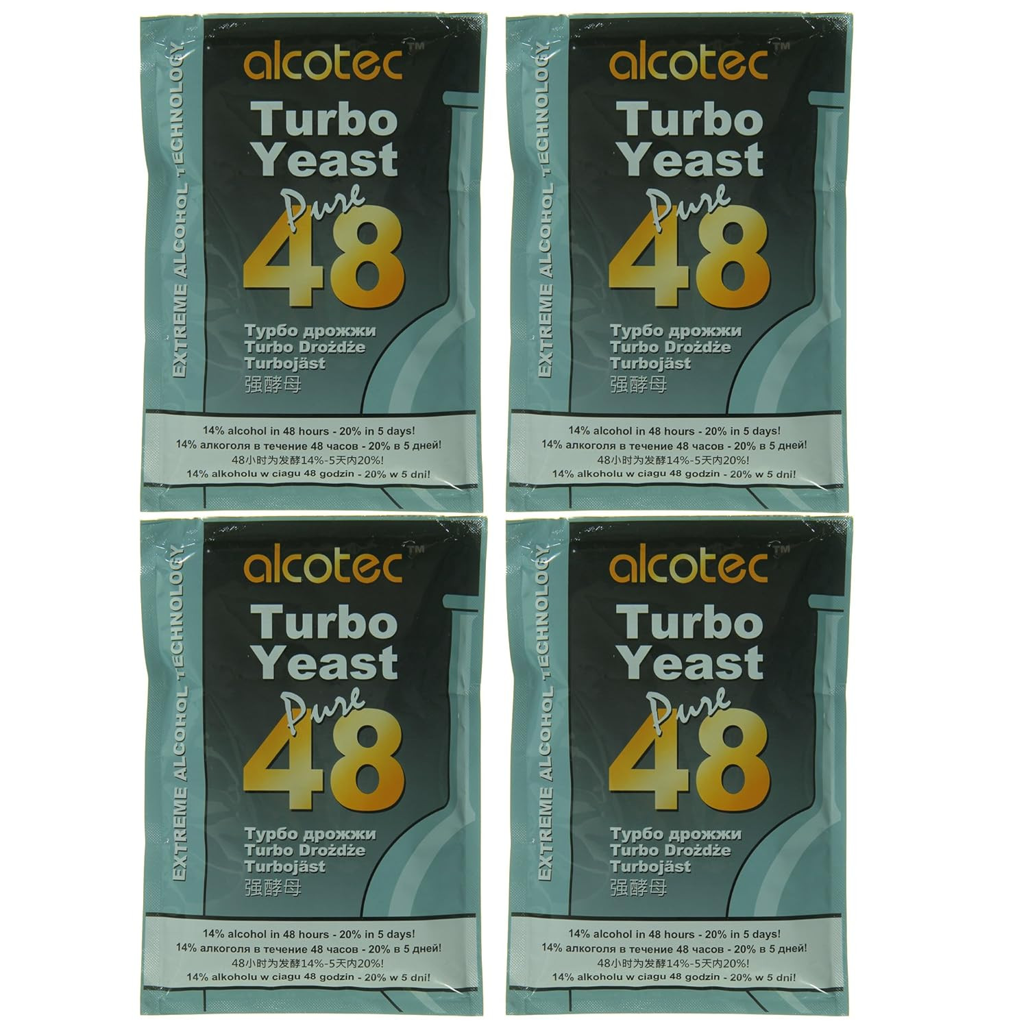 48 Hour Turbo Yeast | Brewers Yeast Powder| Wine Yeast for Wine Making | Dry Yea