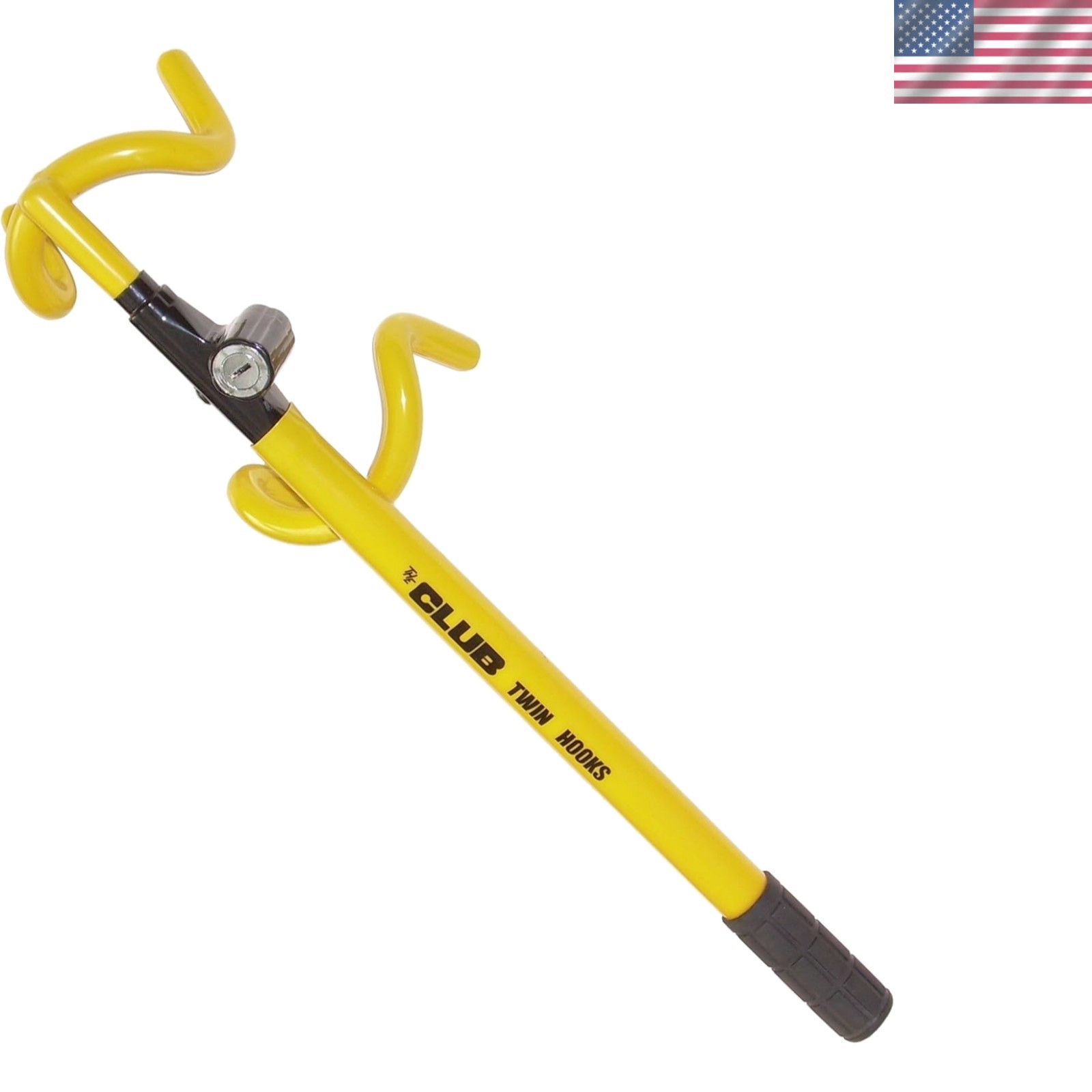 The Club 3000 Twin Hooks Steering Wheel Lock, Yellow