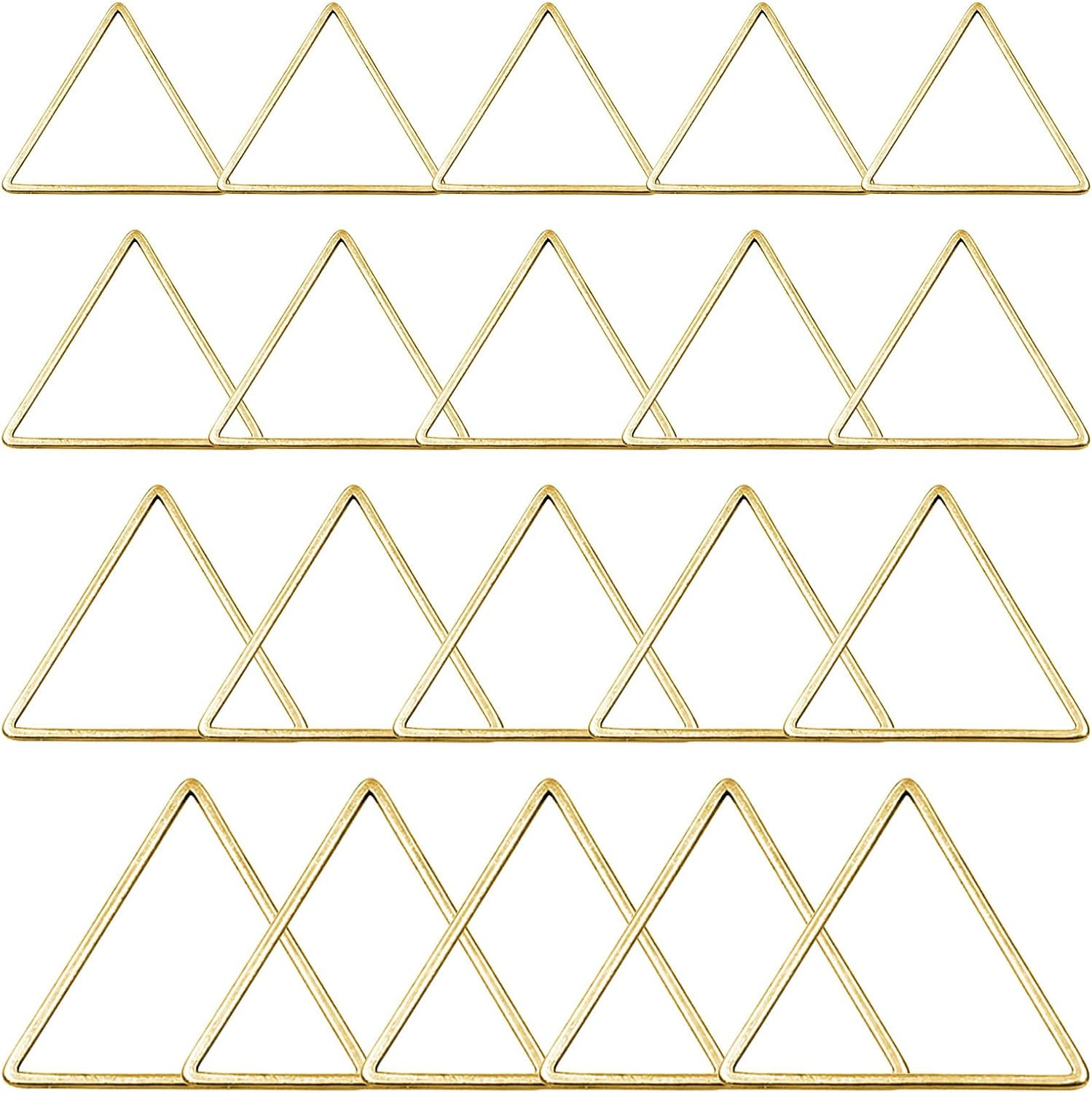 70Pcs Triangle Earring Beading Ring,4Sizes Earring Hoops Connector Links Open Be