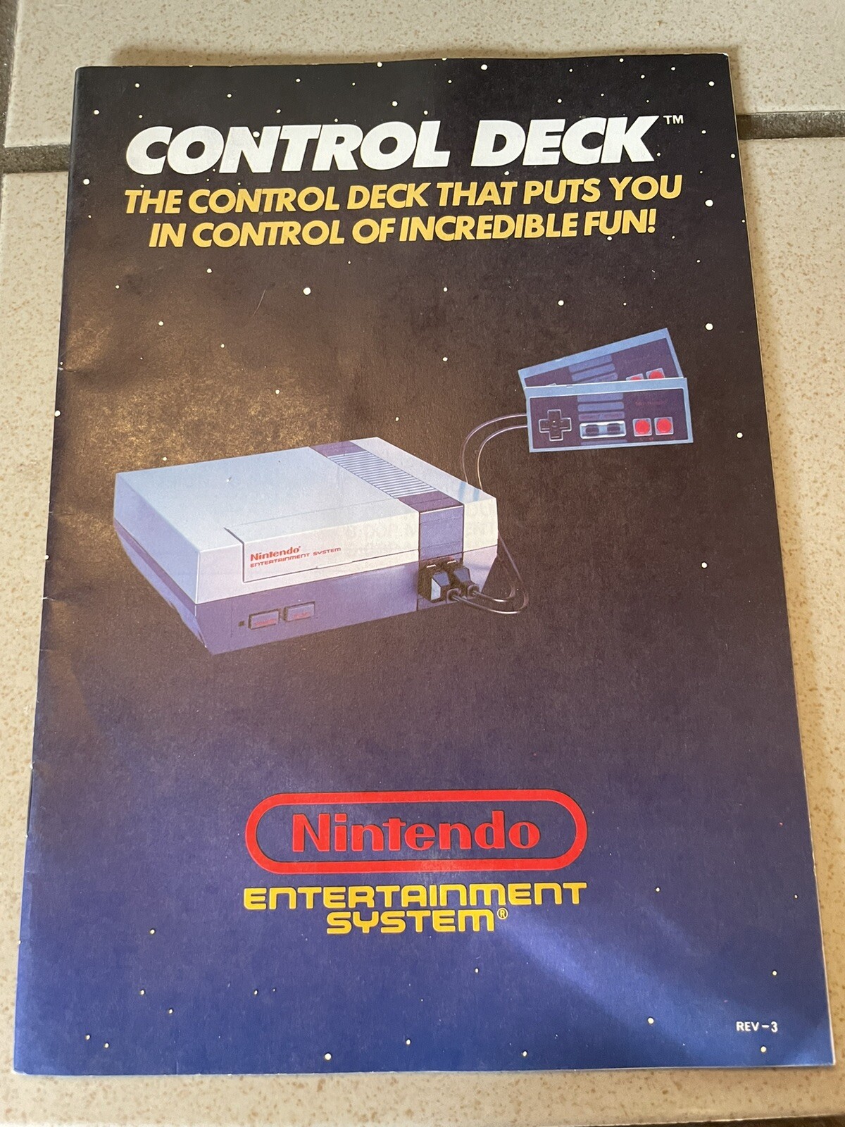 Vintage Nes Control Deck System Manual 1988 Mint