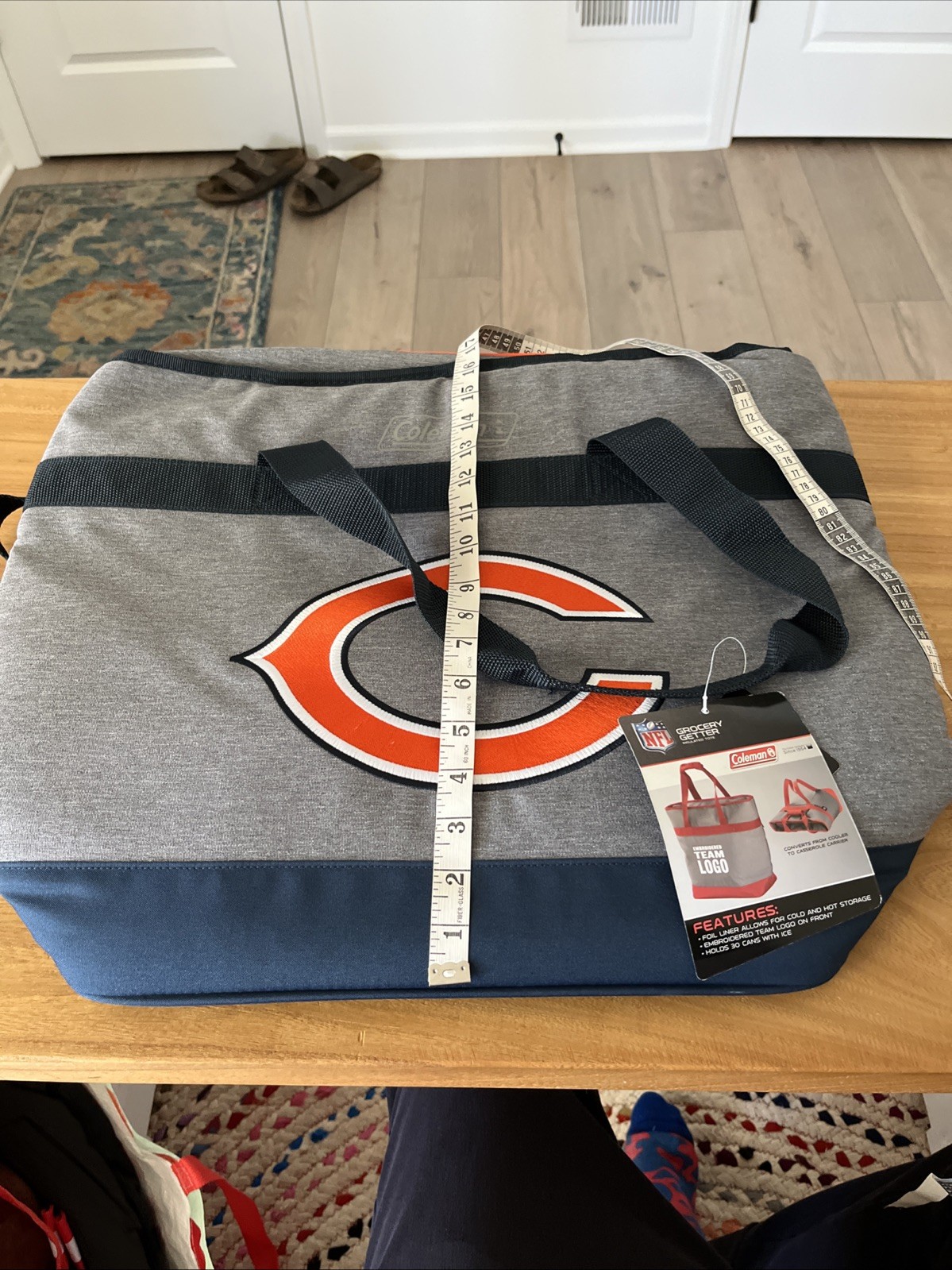 Chicago Bears Coleman Grocery Getter Hot And Cold Insulated Cooler Zip Top NWT