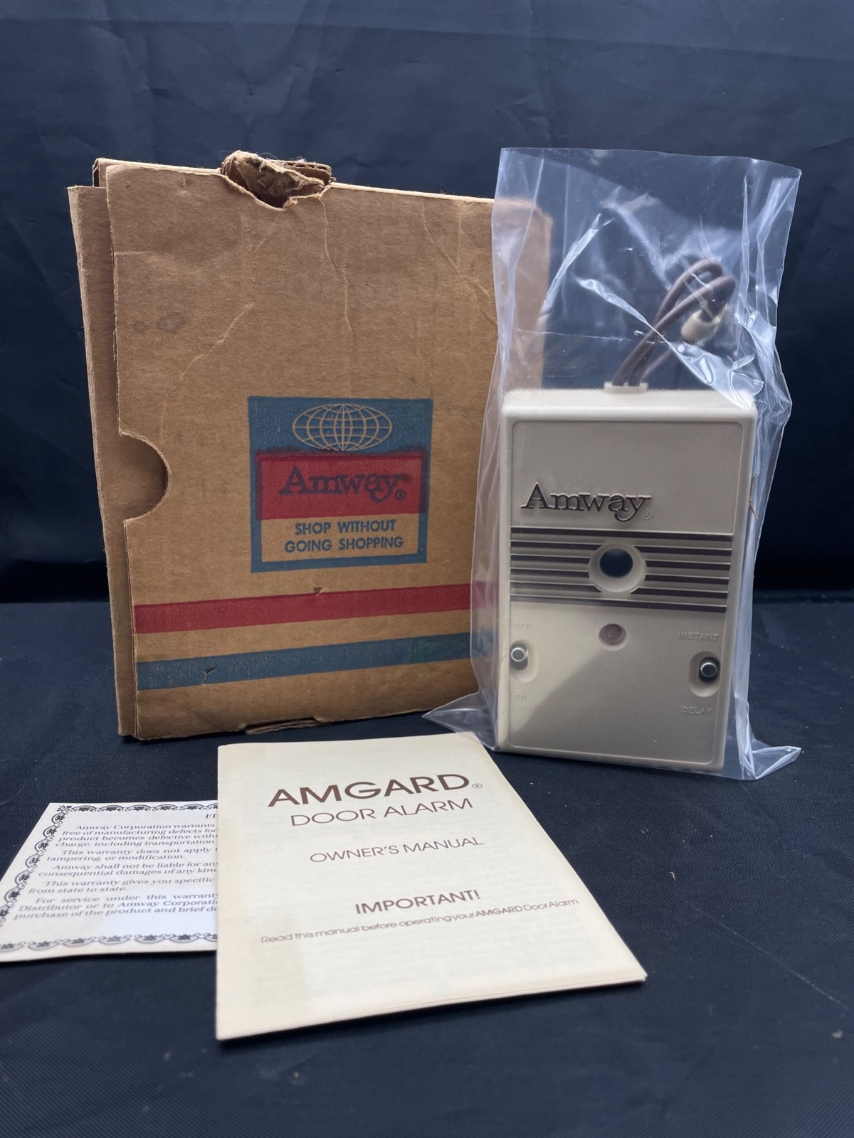 Vtg Amgard Touch Sensitive Door Alarm Amway 1980 E-9027 NEW w/ box.....Rare!