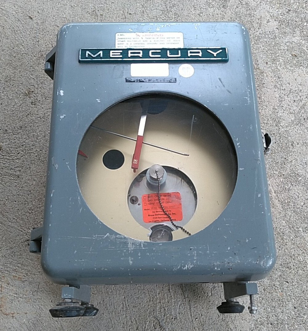 Mechanical chart recorder -Mercury instruments. 100 psi element.