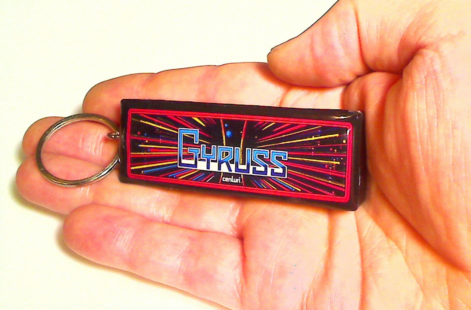 Gyruss Arcade Marquee Coin Door accessory Keychain