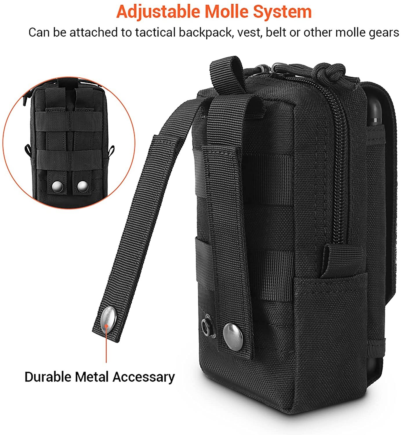 Tactical Molle EDC Pouch Compact 800D Multipurpose Utility Gadget Belt Waist Bag