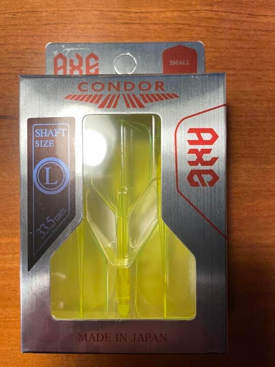 YELLOW CONDOR AXE DART SHAFT/FLIGHT COMBO SMALL FLIGHT LONG SHAFT