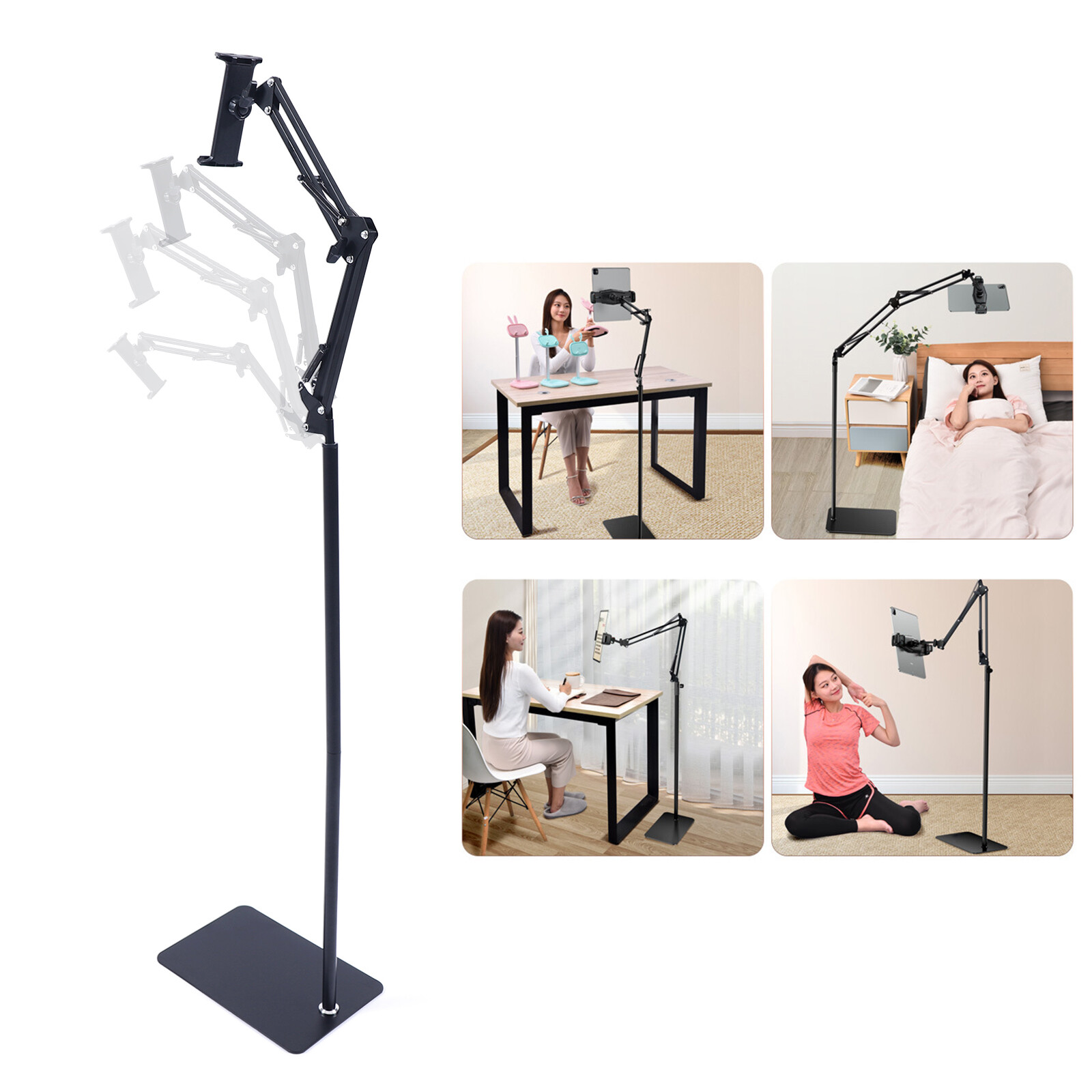 Multifunctional Adjustable Floor Stand Holder for Phones and Tablets