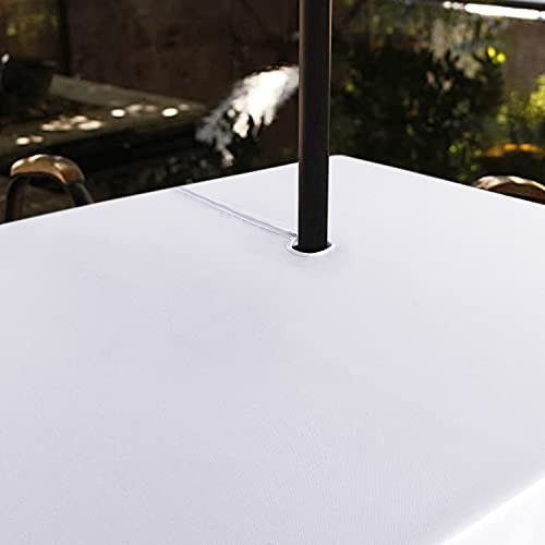 Outdoor and Indoor Tablecloth -60x102 inch 102" x 60" (Rectangular) White