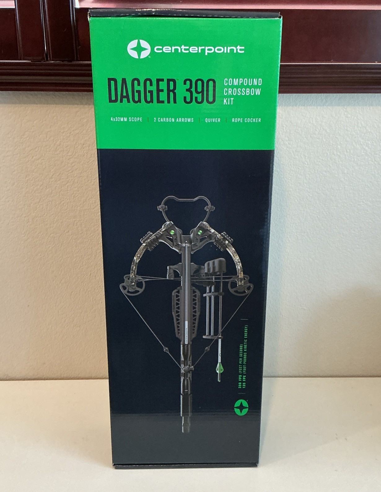 CenterPoint AXCD190FCK Dagger 390 Compound Crossbow Kit 390 fps, Camo