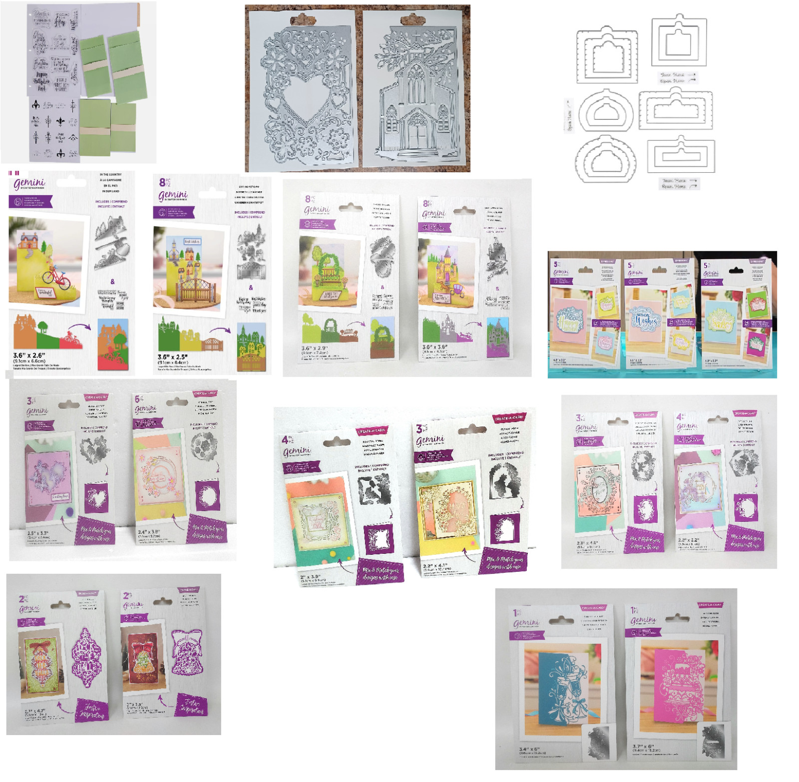 Bulk Lot Crafter's Companion Craft Dies, Stamps, New Sets, 24 Sets, Cardmaking