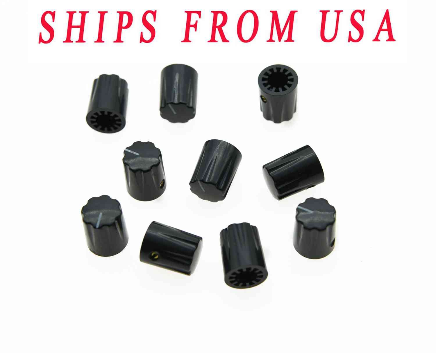 10-Pack Guitar Amp Effect Pedal Knobs 1/4" Davies 1900H Style Knobs w/ Set Screw
