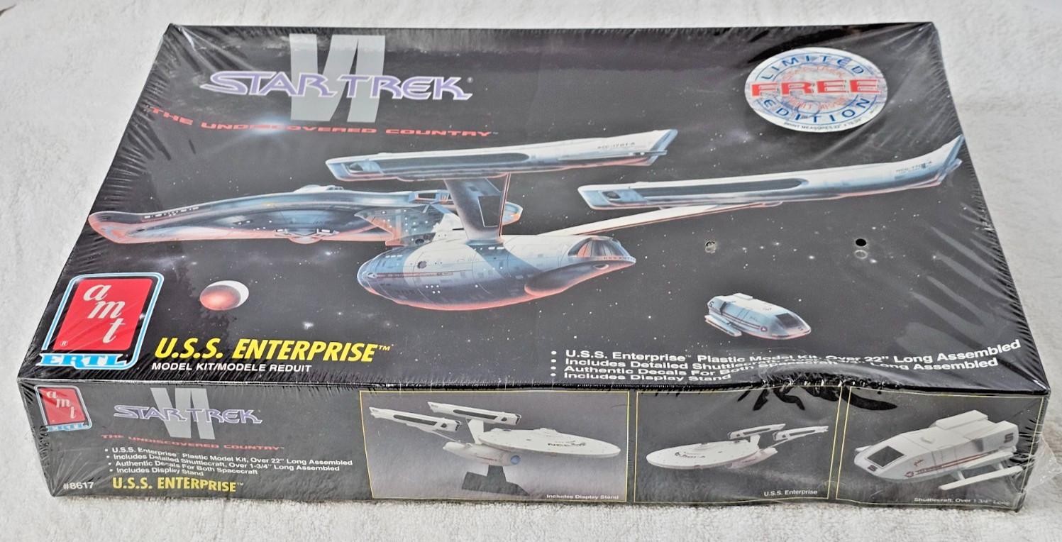 NEW 1991 AMT ERTL Star Trek VI USS Enterprise Model Kit 8617 SEALED Limited Ed
