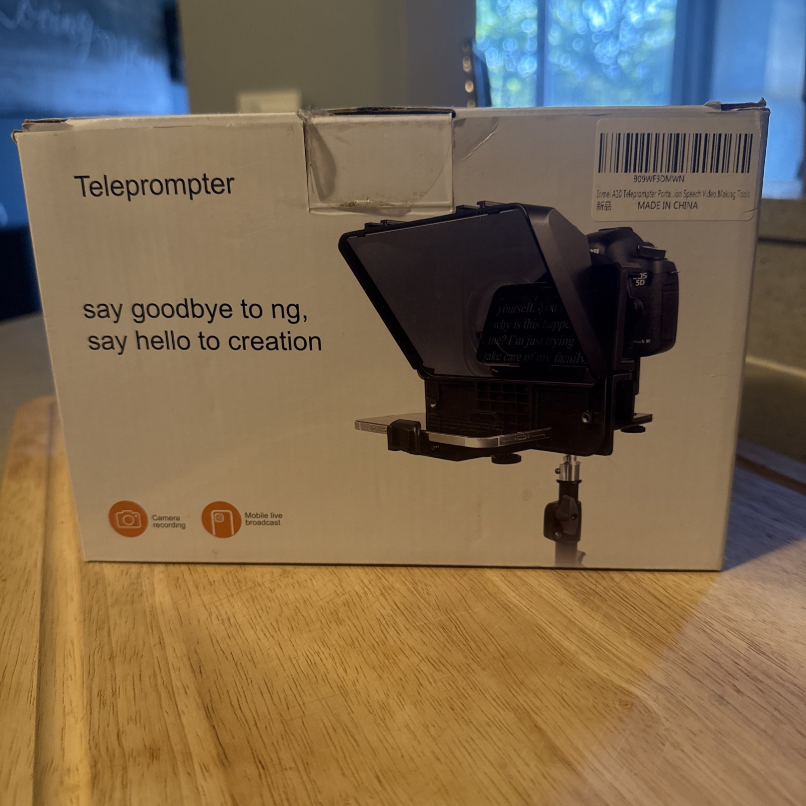 10" A10 teleprompter Remote Control For Smartphone DSLR Tablet Live Streaming
