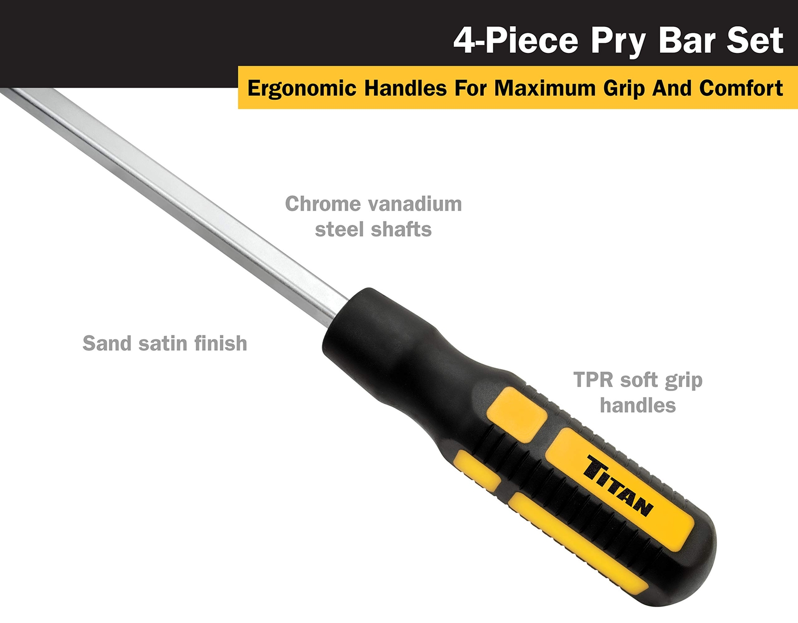 Titan Tools 4 pc. Pry Bar Set (17102)