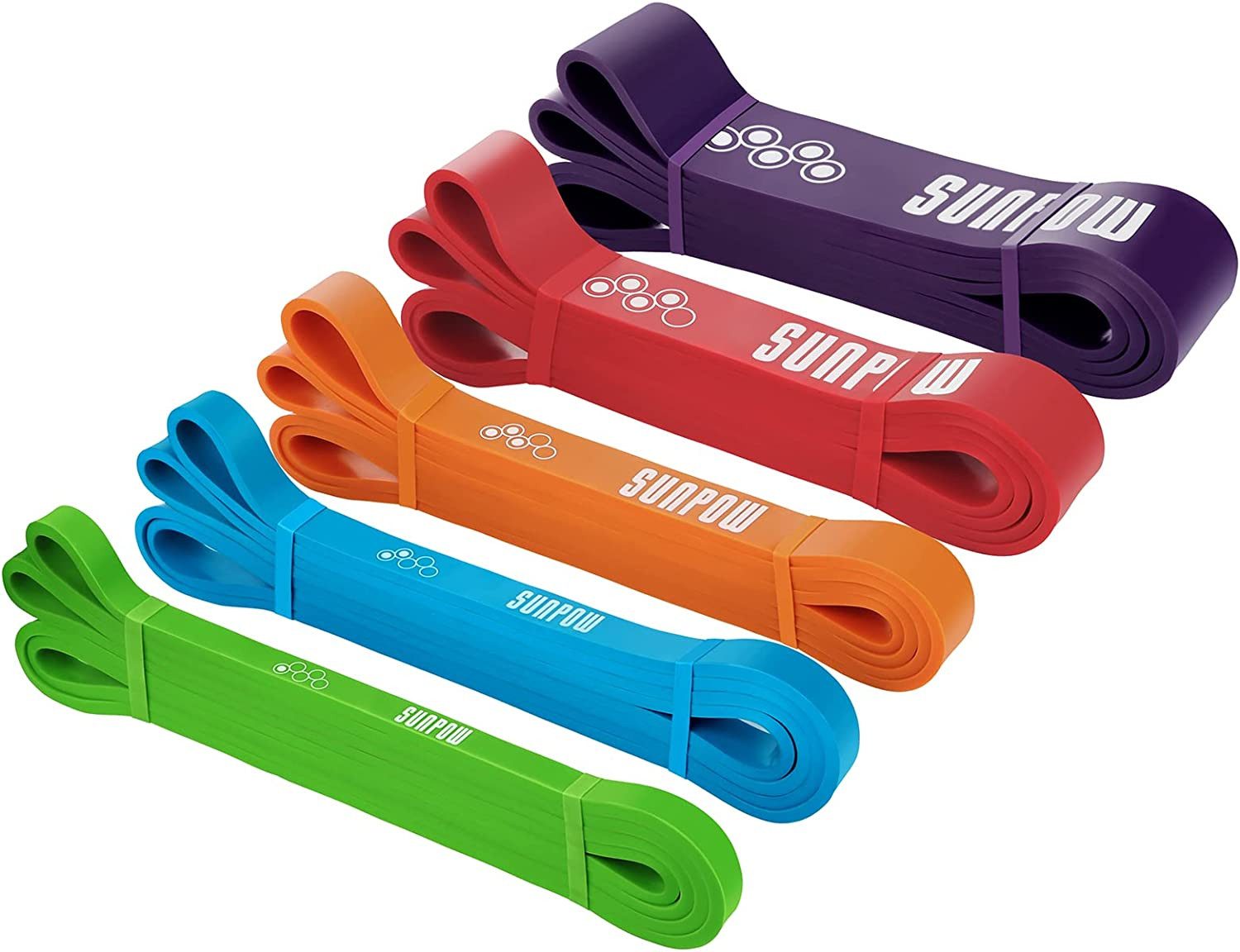 Pull up Assistance Bands - Set of 5 Resistance Heavy Duty Workout Exercise Stret