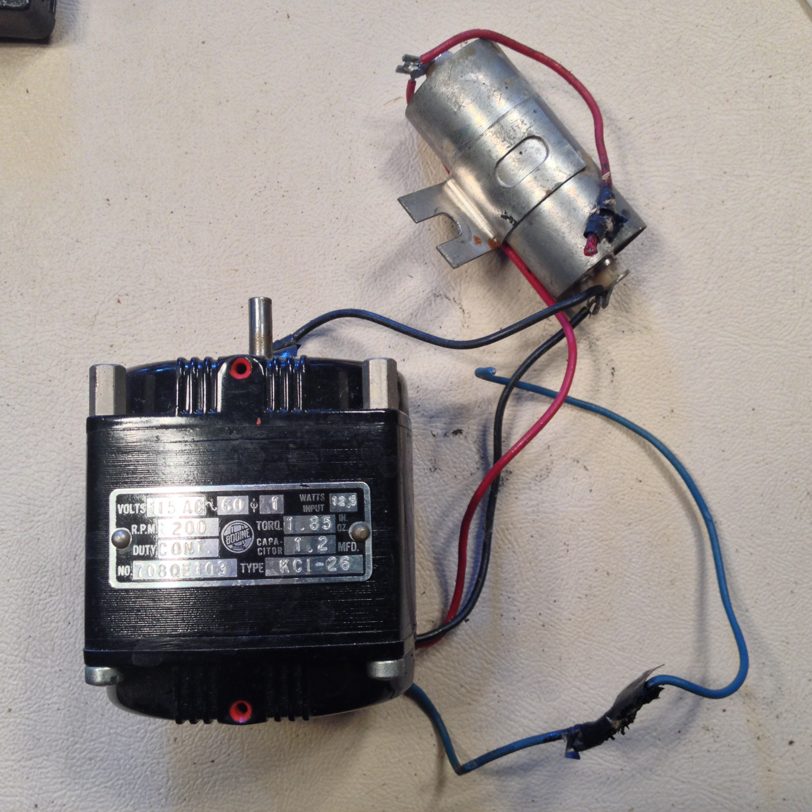 Bodine Motor Type KCI-26, 115vac